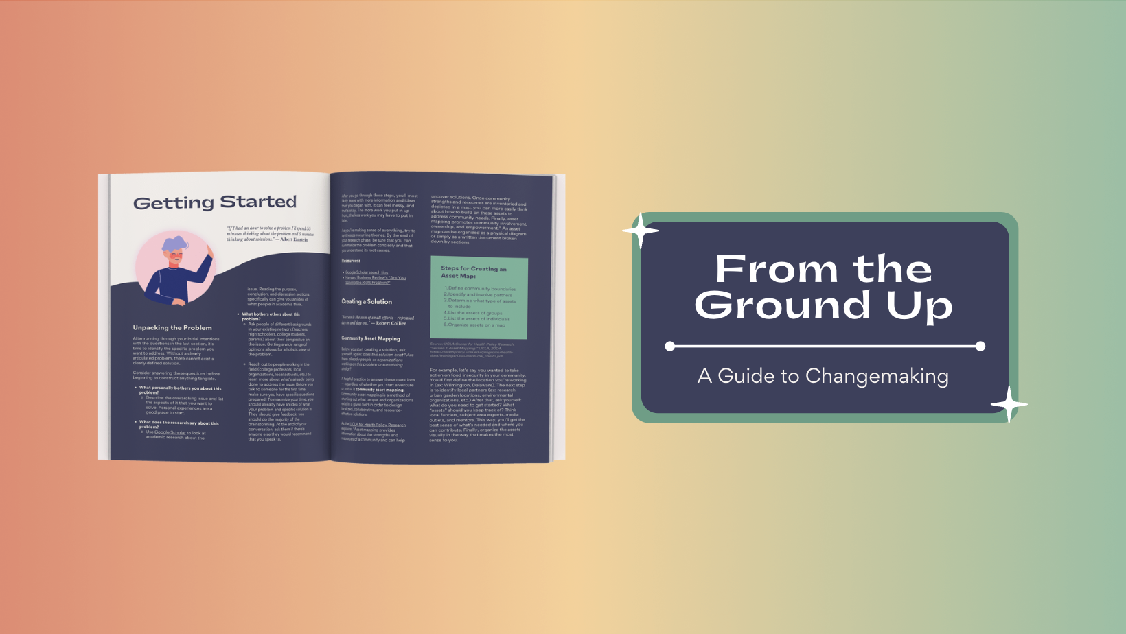 From the Ground Up changemaking guidebook graphic design