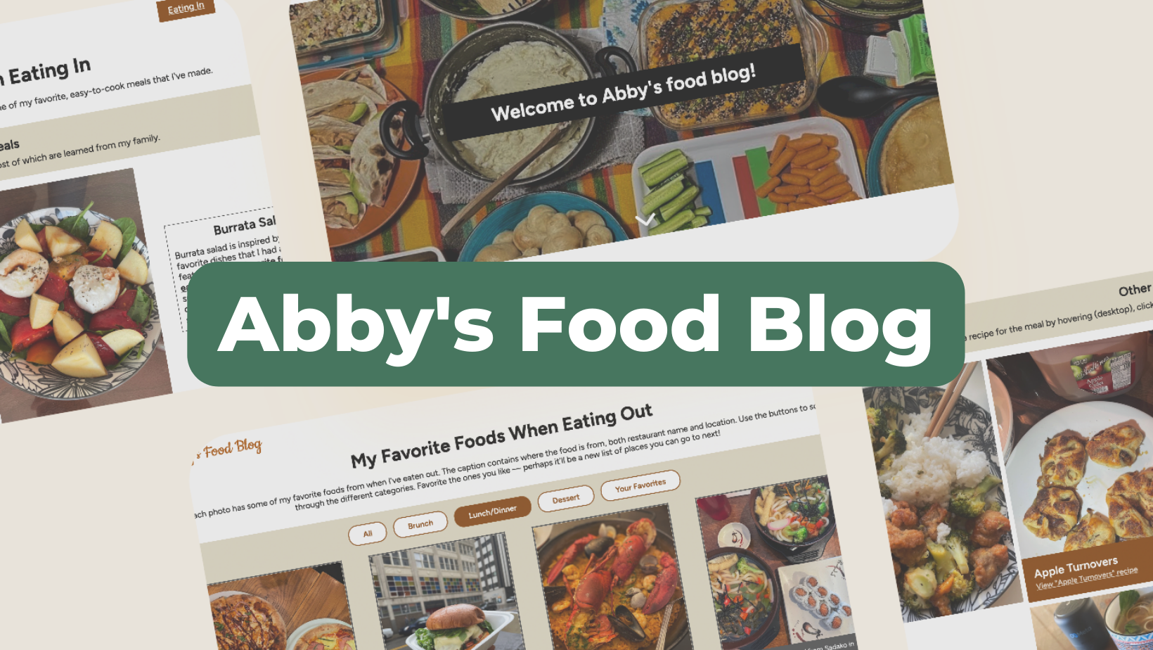 Personal food blog website project